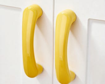 Colorful Cartoon Heart Ceramic Pull, Kids Room Drawer Knob