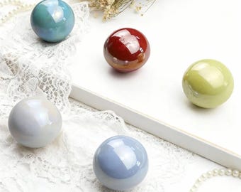 Colorful Ceramic Knob, Bright Colorful Handles, Kid's Drawer Knobs