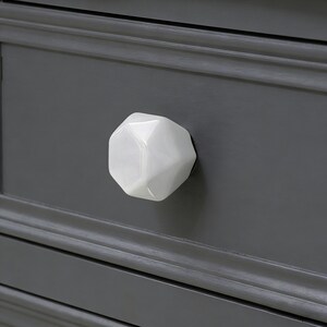 Pearl Diamond Ceramic Drawer Knob, Cream Style Hardware For Girls Room Wardrobe Storage