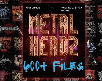 600+ Metal  Head Design Bundle – DIGITAL DOWNLOAD