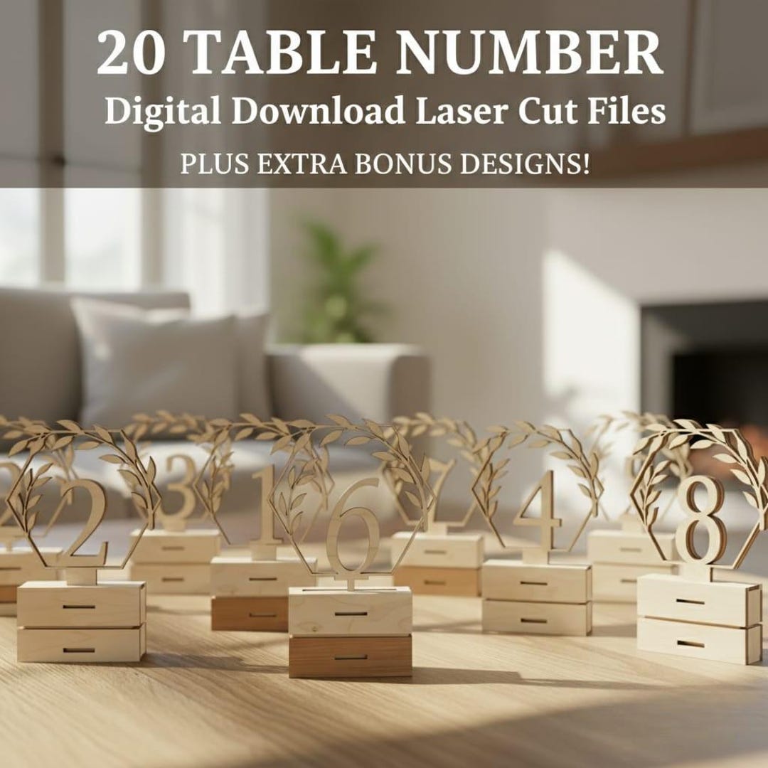 Floral Hexagon Table Numbers Laser Cut Files | Boho Wedding Decor ...