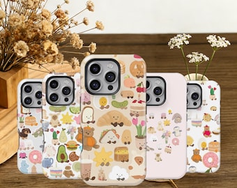 Capinha de celular inspirada na gatinha Jellycat, acessório divertido para o outono, compatível com iPhone 17, 16, 15, 14, 13, 12, 11 Pro Max, Samsung S25, S24, S23, S22 e S21 Ultra.