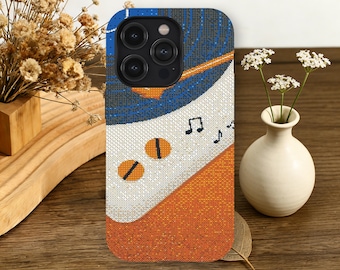 Retro Record Player Phone Case Vinyl Music Aesthetic iPhone 17 16 15 14 13 12 11 Pro Max, Samsung Galaxy S26 S25 S24 Ultra Vintage Turntable
