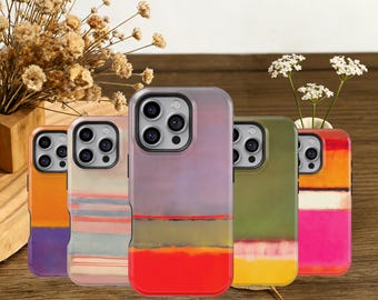 Capa para celular Mark Rothko com arte abstrata moderna e estética para iPhone 17, 16, 15, 14, 13, 12, 11 Pro Max, Samsung Galaxy S26, S25, S24, S23 Ultra.