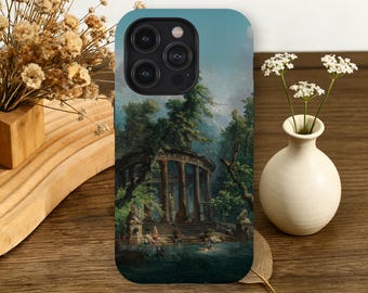 Classical Oil Painting Phone Case Ancient Ruins Forest Art Cover iPhone 17 16 15 14 13 12 11 Pro Max, Samsung Galaxy S26 S25 S24 S23 Ultra