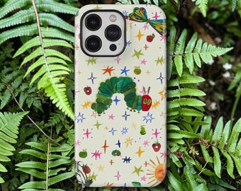 Capa para celular Caterpillar Apple, Joaninha Retrô e Divertida para iPhone 17, 16, 15, 14, 13, 12, 11 Pro Max, Samsung Galaxy S26, S25, S24 Ultra, Capa Divertida
