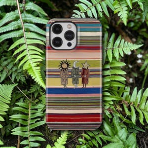 Whimsical Star Phone Case for iPhone 18 17 16 15 14 13 12 11 Pro Max, Samsung Galaxy S26 S25 S24 S23 Ultra, Colorful Striped Aesthetic Cover