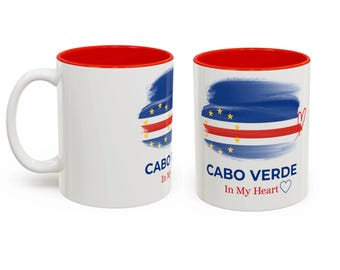 Cape Verde Mug, Cabo Verde In My Heart Coffee Mug, Cape Verde Gift, Cape Verdean Pride Mug, Island Heritage Cup(11oz)