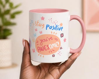 Pink Floral Coffee Mug, Cute Flower Mug, 11oz 15oz Ceramic Mug, Gift for Her, Cottagecore Coffee Cup, Cute Tea Mug, (11, 15oz)