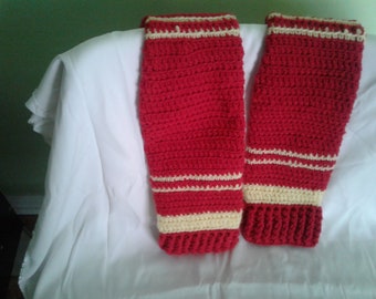 Holiday gift adult red leg warmers