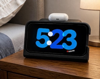 3d printed iPhone standby charger dock, charges Airpods and apple watches
