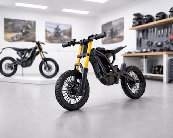 Mini Surron Light Bee X 3D Printed Model | Electric Dirt Bike Collectible with Working Suspension | Mini E-Bike Display