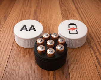 Portable AA & AAA Battery Charger (8 Slots) Waterproof Battery Charging Case