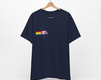 Nyan Cat Tee | kawaii Rainbow Cat Graphic T-Shirt for Women & Men