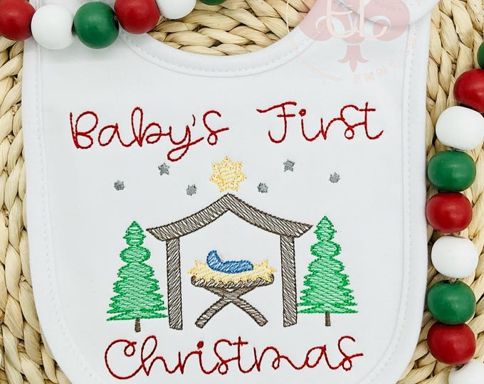 First Christmas Bib, First Christmas Gift, 1st Christmas Bib, Girl First Christmas, Boy First Christmas, Baby First Christmas, 1st Christmas