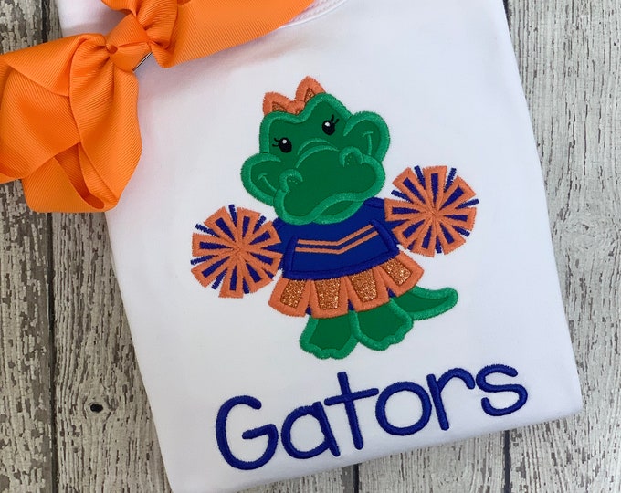 Cheerleader Shirts for Girls, Football Shirts for Girls, Football Shirts for Toddlers, Football Shirts Personalized, Gator Football Shirt