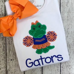 Cheerleader Shirts for Girls, Football Shirts for Girls, Football Shirts for Toddlers, Football Shirts Personalized, Gator Football Shirt