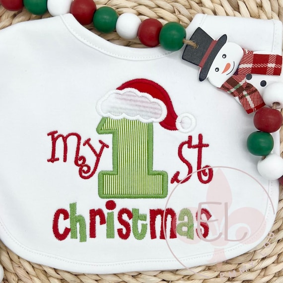 First Christmas Bib, First Christmas Gift, 1st Christmas Bib, Girl First Christmas, Boy First Christmas, Baby First Christmas, 1st Christmas