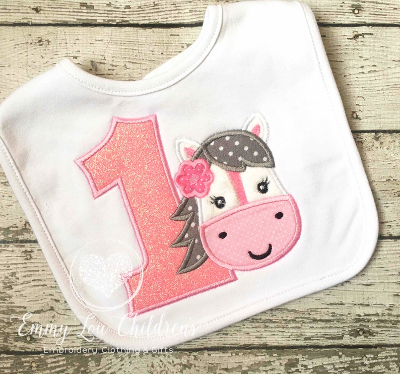 First 1st Birthday First Birthday Bib Cowgirl Birthday First Birthday Horse Birthday Theme 1st Birthday Bib Horse Birthday Bib