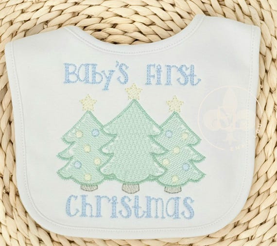Personalized Christmas Baby Bib for Boys, Baby's First Christmas Bib, Custom Bib for Baby, Christmas Bib for Boys, Baby Shower Gift