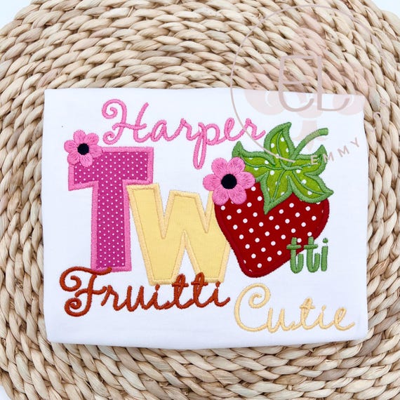 Twotti Fruitti Birthday Shirt, Second Birthday Shirt, Twotti Fruitti Shirt, 2nd Birthday Shirt for Girls, 2nd Birthday Shirt, Fruit Shirt