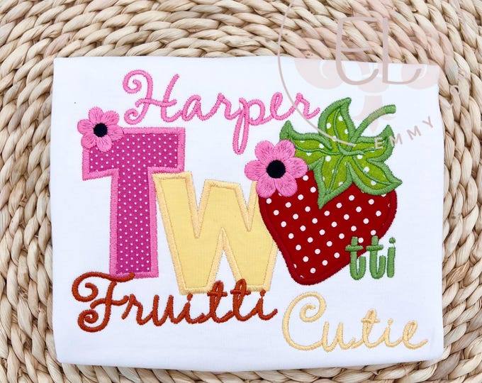 Twotti Fruitti Birthday Shirt, Second Birthday Shirt, Twotti Fruitti Shirt, 2nd Birthday Shirt for Girls, 2nd Birthday Shirt, Fruit Shirt