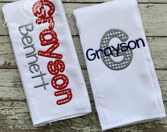 Personalized Baby Gift, Baby boy Gift, Baby Boy Burp Cloth, Monogrammed Burp Cloth, Baby Boy Burp Cloth Sets, Baby Boy Burp Rag, Burp Cloths