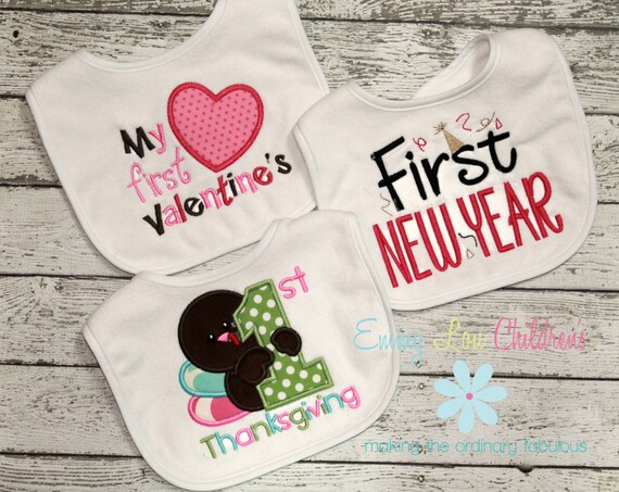 baby's first bibs set