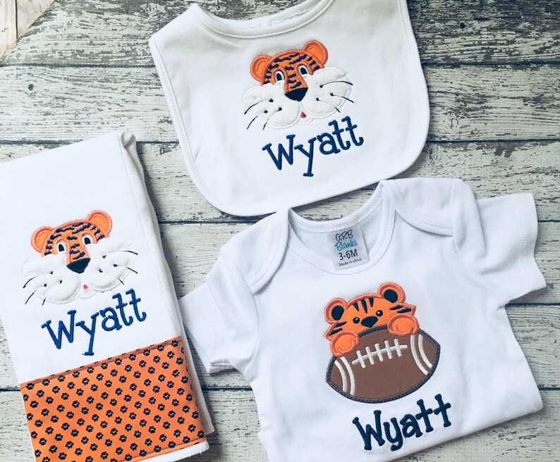Baby Boy Gift Baby Burp Cloths Personalized Baby Boy Shower Gift Boy Gift Personalized Football Baby Gift Football Baby Boy Burp Cloth