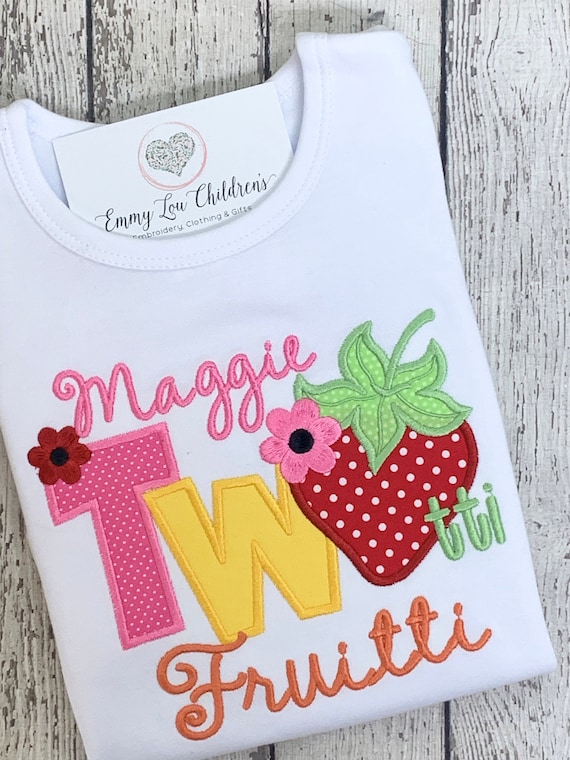 Twotti Fruitti Birthday Shirt, Second Birthday Shirt, Twotti Fruitti Shirt, 2nd Birthday Shirt for Girls, 2nd Birthday Shirt, Fruit Shirt