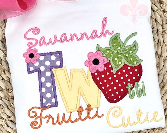 Twotti Fruitti Birthday Shirt, Second Birthday Shirt, Twotti Fruitti Shirt, 2nd Birthday Shirt for Girls, 2nd Birthday Shirt, Fruit Shirt