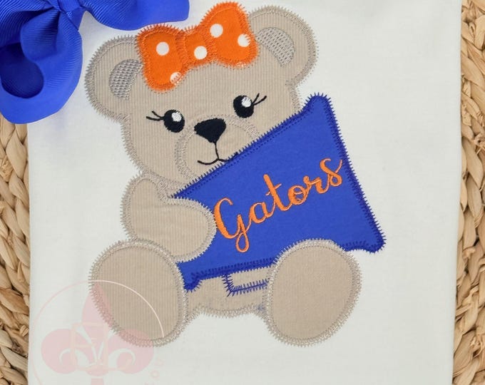 Personalized Gator Football Shirt: Cheerleader Toddler & Girls