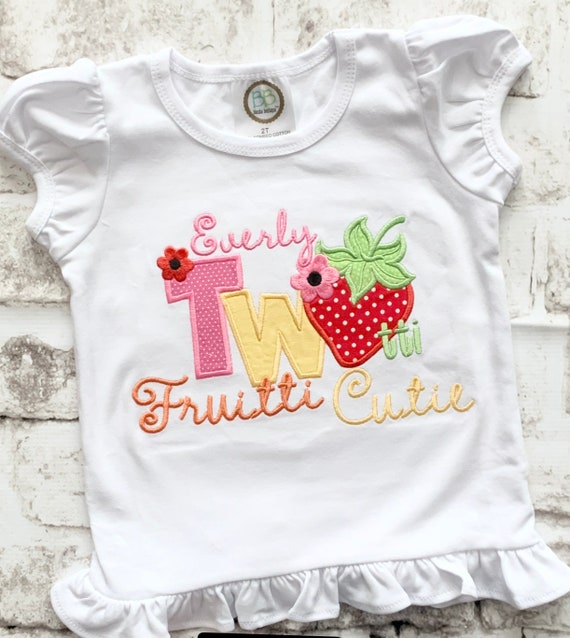 Twotti Fruitti Birthday Shirt, Second Birthday Shirt, Twotti Fruitti Shirt, 2nd Birthday Shirt for Girls, 2nd Birthday Shirt, Fruit Shirt