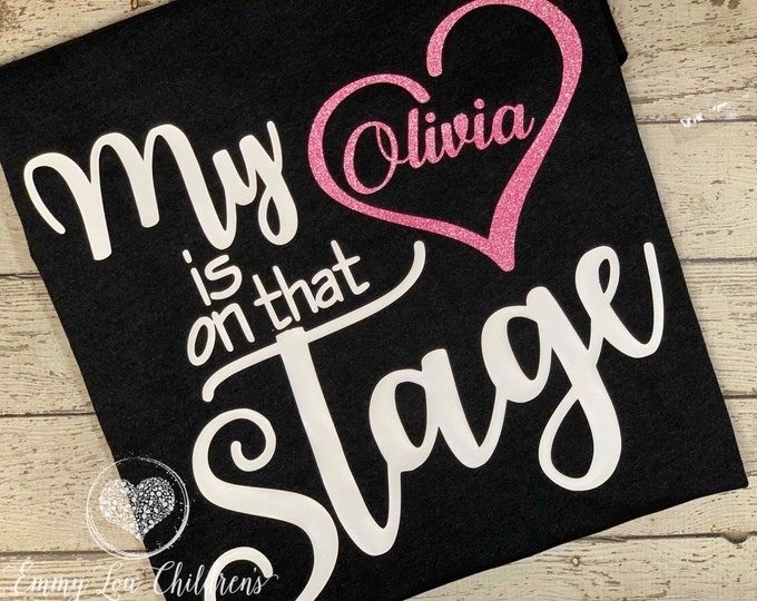 Personalized Dance Mom Shirt, Glitter Heart, Ballet Recital Shirt