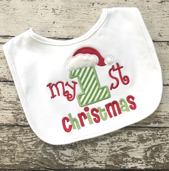 baby's first christmas bib