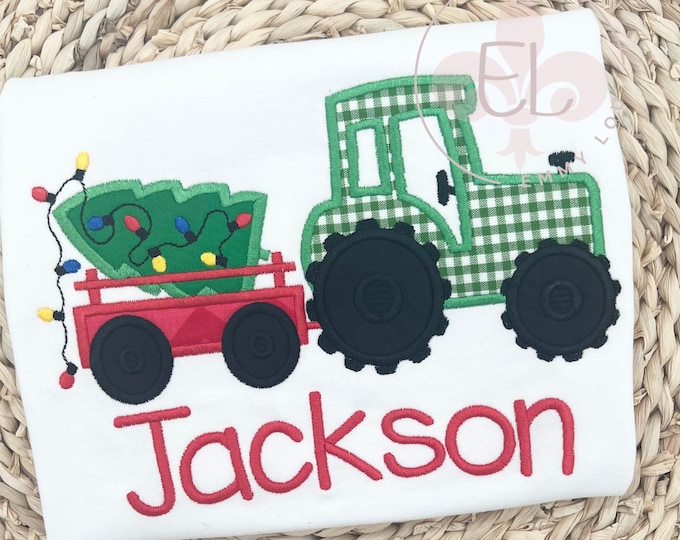 Ready to Ship Boys Short Sleeve Christmas Shirt with Jackson Size 2T; Christmas Shirt for Boys