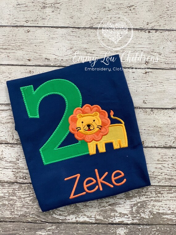 Lion Birthday Shirt, Lion Birthday Party, 2nd Birthday, 2nd Birthday Shirt, 2nd Birthday, Lion Shirt for Kids, Boys Lion Tee