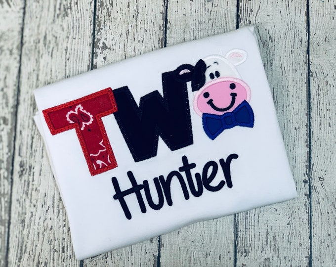 Personalized Farm 2nd Birthday Shirt - Western Theme