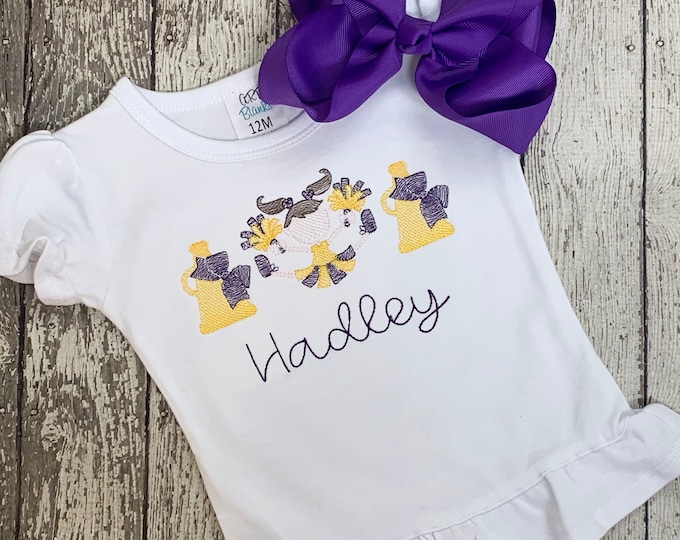 Ready to Ship Cheerleader Shirts for Girls- Football Shirts for Girls -Football Shirts for Toddlers- Football Shirts Personalized