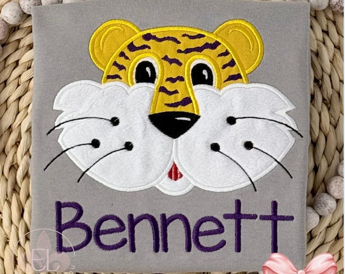 Football Shirt Boy, Purple and Gold Football Shirt, Tiger Football Shirt, Football Shirt Girl, Boys Football Shirt, Girls Football Shirt