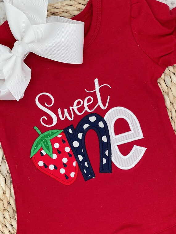 Personalized Strawberry Birthday Shirt: Sweet One First Birthday