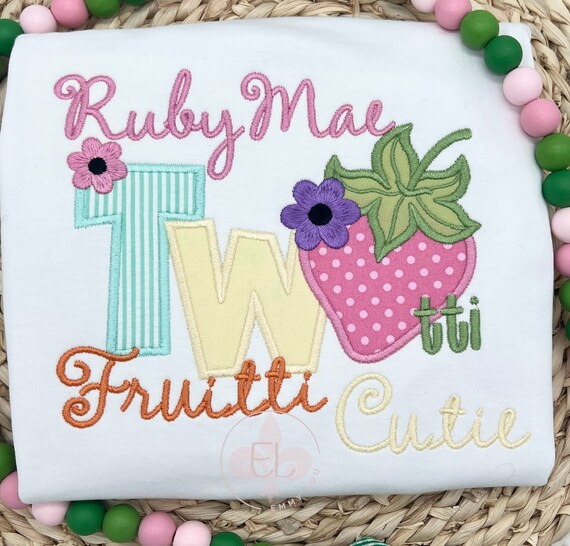 Twotti Fruitti Birthday Shirt, Second Birthday Shirt, Twotti Fruitti Shirt, 2nd Birthday Shirt for Girls, 2nd Birthday Shirt, Fruit Shirt