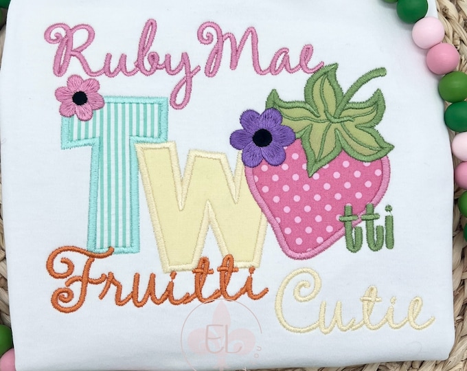 Twotti Fruitti Birthday Shirt, Second Birthday Shirt, Twotti Fruitti Shirt, 2nd Birthday Shirt for Girls, 2nd Birthday Shirt, Fruit Shirt