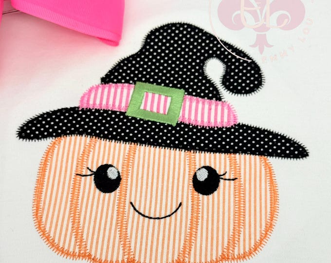 Pumpkin Witch Halloween Shirt for Girls/Personalized Custom Shirt for Girls