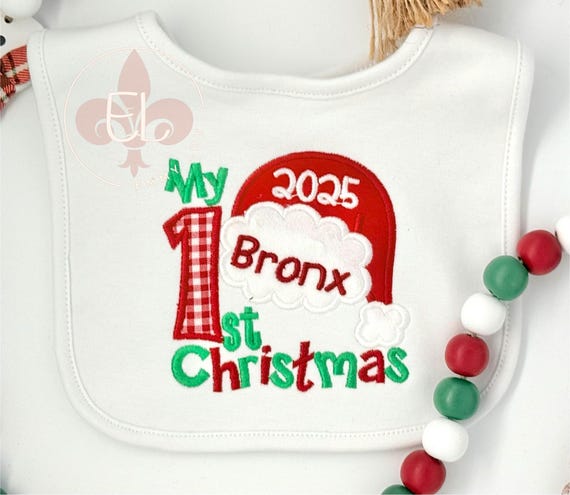 First Christmas Bib, First Christmas Gift, 1st Christmas Bib, Girl First Christmas, Boy First Christmas, Baby First Christmas, 1st Christmas