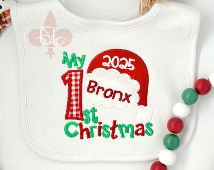 First Christmas Bib, First Christmas Gift, 1st Christmas Bib, Girl First Christmas, Boy First Christmas, Baby First Christmas, 1st Christmas