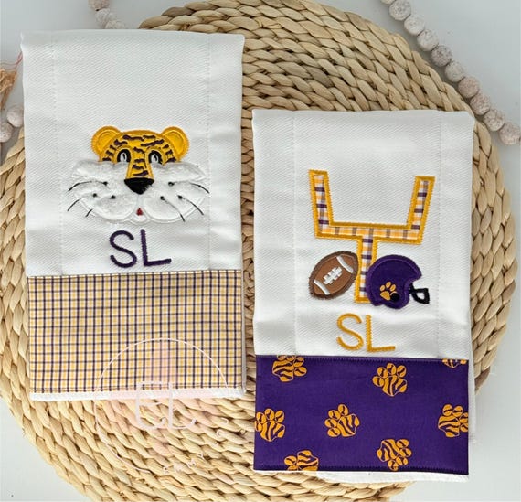 Monogram Name Burp Cloth, Baby Gift Set, Baby Boys Bib Burp Cloth, Embroidered Burp Cloth, Personalized Bib Burp Cloth