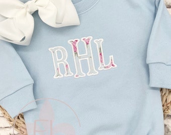 Embroidered Oversized Sweatshirt Bubble, Sweatshirt Romper, Baby Sweatshirt,  Sweatshirt with name, Baby Shower Gift, New Baby Gift,