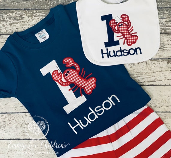 First Birthday Outfit, Boys Birthday Outfit, Boy Birthday Set, Crawfish Birthday, Crawfish Boil, First Birthday Shirt, Summer Outfit