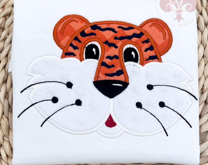 Personalized Tiger Football Shirt - Embroidered Game Day Mascot
